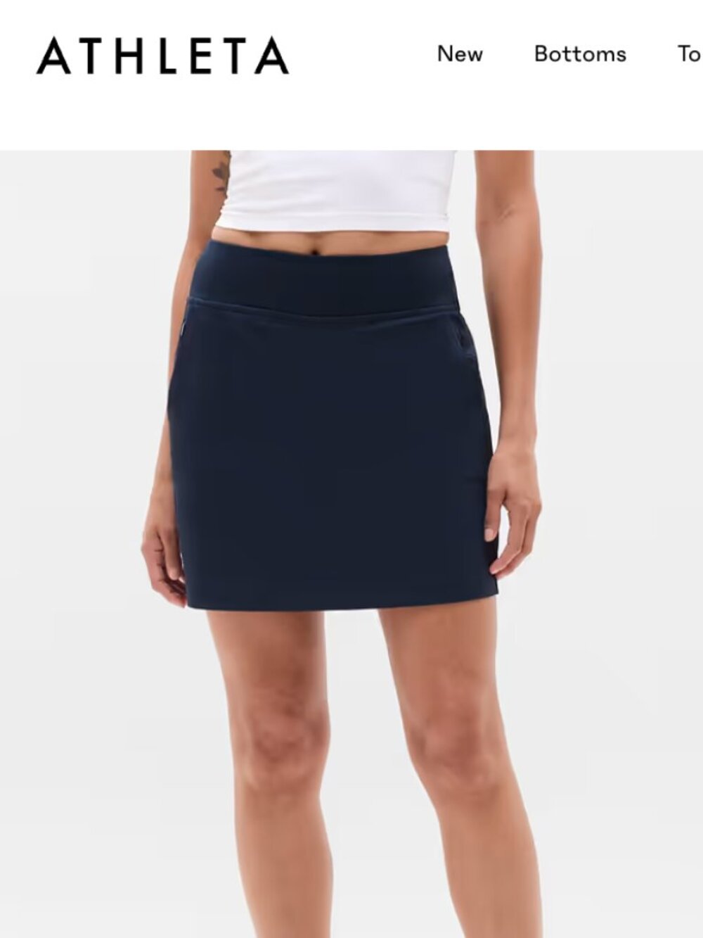 Athleta High Rise Golf Skort, Black Size Small